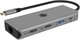 Док-станція Icy Box USB Type-C - USB 3.2 x2, USB 2.0, USB Type-C, HDMI x2, SD, microSD, RJ-45 Grey/Black (IB-DK4012-CPD) (6105824520122) - Уцінка - зображення 1