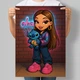 Постер в стиле куклы Bratz Девочка со Стичем А3 30х42 см (DYT049_А3) - изображение 1