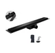 Трап для душа линейный Koer FD08-70x800-Glass Black черный из нержавеющей стали 70x800 мм со стеклянной панелью (KR5142) - изображение 2