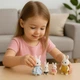 Набор фигурок Bay Dreamy флоковые зайцы 6699 — игрушечные кролики в одежде 6–9 см, 4 шт. - изображение 2
