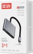 USB-хаб (док-станция) ColorWay USB-C 3-в-1 Type C PD 100W/USB3.0/HDMI 4К Grey (CW-HUB08) - изображение 2