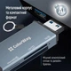 Кардрідер ColorWay USB 2.0/USB-C to CF/SD/MicroSD Black (CW-CR-01) - зображення 10