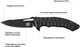 Складной нож Skif Shark II BSW лезвие Wharncliffe, Frame Lock, рукоятка G‑10 Черный (17650293) - изображение 7