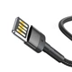 Дата кабель Baseus Cafule Lightning Cable Special Edition 2.4A (1m) (CALKLF-G) Сірий - зображення 2