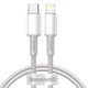 Kabel Baseus High Density Braided USB Type-C - Lightning 1 m White (CATLGD-02) - obraz 1