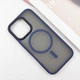 TPU+PC чохол Metal Buttons with MagSafe для Apple iPhone 16 Pro Max (6.9") Синій - зображення 2