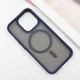 TPU+PC чохол Metal Buttons with MagSafe для Apple iPhone 16 Pro Max (6.9") Синій - зображення 3