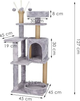 Drapak dla kota wielopoziomowy Springos 127 cm (5907719457703) - obraz 7