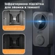 Бездротовий дверний дзвінок Smart Home M12, відеодомофон з камерою, з дисплеєм, чорний, 3309867 - зображення 4