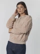 Толстовка на молнии утепленная без капюшона женская Tommy Hilfiger 789100416 XL Бежевая (1159841178) - изображение 1
