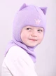 Зимняя шапка-шлем Beezy для девочки 1450-26-22 Кошка р. 2 (50-53 см) - изображение 4