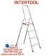 Стремянка Intertool 4 ступени 850 мм (LT-1004) алюминиевая - изображение 1