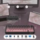 Компактна ігрова клавіатура Attack shark X66 Pink gradient 60%, 3000mAh, Hot-Swap, RGB, 2.4GHz/Bluetooth/USB - изображение 3