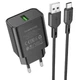 Сетевое зарядное устройство Borofone BA72A Spring QC3.0 USB to Type-C (Black) (165989) - изображение 1