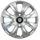 Автомобільні модельні ковпаки R14 Skoda (зелена) 225 4шт, SJS, сріблясті - изображение 1