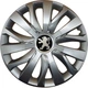 Автомобильные колпаки на колеса PEUGEOT R15 №345 SJS серебристые комплект 4шт TR0056823 - изображение 1