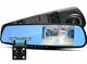 Видеорегистратор – зеркало Blaсkbox DVR AK47 с камерой заднего вида ∙ Автомобильный регистратор на 2 камеры Full HD ∙ Режим фото 5 МП ∙ Датчик движения/удара ∙ Ночная съемка ∙ Микрофон 51779/55 - изображение 1