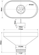 Зливна воронка овальна 1 1/2’’ FUNNEL-B - изображение 2