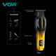 Триммер для стрижки волос аккумуляторный VGR V-226 GOLD, 9000 RPM, 3 насадки, LED дисплей - изображение 2