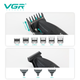 Комплект VGR 3 в 1 V-640 S3 BLACK, машинка для стрижки, триммер и электробритва шейвер - изображение 3