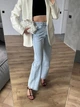 Женские джинсы STRAIGHT прямого кроя голубые 40 Its Basic - изображение 7
