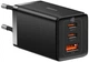 Сетевое зарядное устройство 65W Baseus GaN5 Pro CCGP120201 три порта 2Type-C + USB-зарядка для ноутбука с функцией быстрой зарядки QC4.0/PD3.0 + кабель Type-C to Type-C 1м Black - изображение 2