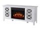 ТВ тумба с электро камином ArtiFlame Odessa AF23S белый эффект живого огня со звуком и обогревом - изображение 3