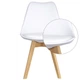 Скандинавский обеденный стул DSF-313 White - изображение 7