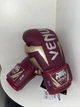 Рукавиці бокс Venum Elite 10 oz Burgundy/Gold - изображение 5