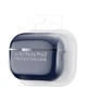 Силиконовый чехол Silicone Case для AirPods Pro 2 midnight blue с микрофиброй темно синий с карабином - изображение 2