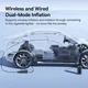 Портативный насос для шин Baseus PrimeTrip VA1 Wired and Wireless 2-in-1 Tire Inflator 2,8 атм 3800 мАч с функцией Power Bank (9F61C080999D) - изображение 7