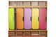 Шкаф детский 5-местный с фигурной дверцей и полкой для обуви DS-066 Lime-Orange-Lavender-Yellow-Red - изображение 4