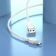 Кабель HOCO X109 Energy silicone charging data cable USB to Micto-USB 1m 2.4A White (6942007636230) - зображення 4