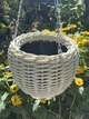 Подвесной горшок (кашпо) для цветов из искусственного ротанга 5л Слоновая кость - изображение 4