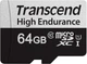 Карта памяти Transcend High Endurance 350V microSDXC 64GB UHS-I U1 + SD адаптер (TS64GUSD350V) - изображение 2