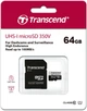 Карта памяти Transcend High Endurance 350V microSDXC 64GB UHS-I U1 + SD адаптер (TS64GUSD350V) - изображение 3