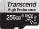 Карта памяти Transcend High Endurance 350V microSDXC 256GB UHS-I U3 V30 + SD адаптер (TS256GUSD350V) - изображение 2