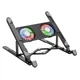Підставка для ноутбука та MacBook Hoco DH17 Brilliant heat dissipation folding notebook stand Balck - изображение 1