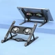 Підставка для ноутбука та MacBook Hoco DH17 Brilliant heat dissipation folding notebook stand Balck - изображение 8