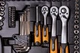 Набор инструментов MASTERTOOL PROFI ¼"&⅜"&½"&TORX 121 шт 4-13 мм 9-19 мм 20-32 мм Е8-Е20 CrV50BV30 противоударный кейс 78-5121 - изображение 3