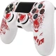 Качественный защитный силиконовый чехол Tiger (White/Red) для геймпада Sony DualShock (PS4) + накладки на стики - изображение 3