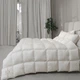 Одеяло пуховое MirSon Raffaello White №063 кассетное 90% пух Standart / 10% перо 155x215 см Зима+ (2200000075116) - изображение 1