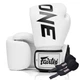 Боксерські рукавиці Fairtex BGV1-ONE (натуральна шкіра) White 12 унцій (бинти в комплекті) (BGV1-ONE_12oz_White) - изображение 1