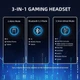 Наушники Attack Shark L80 Pro беспроводные Bluetooth и 2.4G игровые для ПК, PS, Switch, телефона - Черный - изображение 3