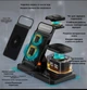Док станция беспроводная зарядка Qi Fast Wireless Charger H33 15W, Watch/AirPods/Phone 5в1 - изображение 6