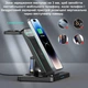 Док станция беспроводная зарядка Qi Fast Wireless Charger H33 15W, Watch/AirPods/Phone 5в1 - изображение 8