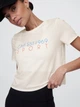 Спортивная футболка для фитнеса женская GAP 414512393 S Молочная (1159841633) - изображение 4
