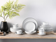 Набор столовой посуды CreaTable Luna Black Line из 30 предметов на 6 персон фарфор белый - изображение 2