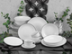 Набор столовой посуды CreaTable Luna Black Line из 30 предметов на 6 персон фарфор белый - изображение 6