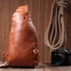 Стильная женская слинг сумка через плечо из экокожи Vintage 22751 Рыжий - изображение 10